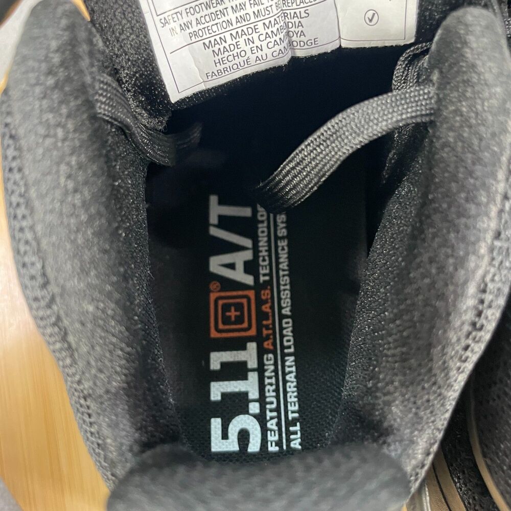 5.11 Tactical A/T Mid 2.0 CST Womens Size US 7.5 Boot Safety Toe Work Black - Picture 16 of 16